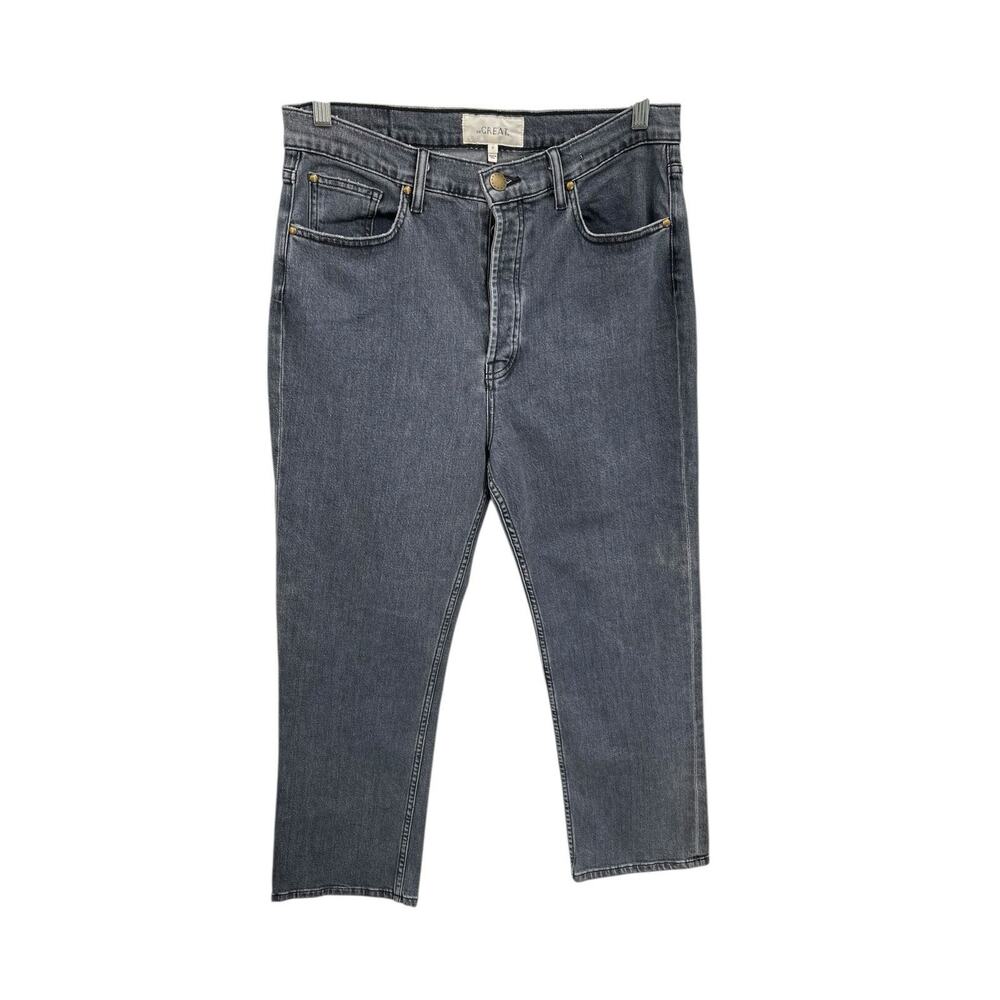 The Great The Straight A Jeans Faded Black Gray Size 31